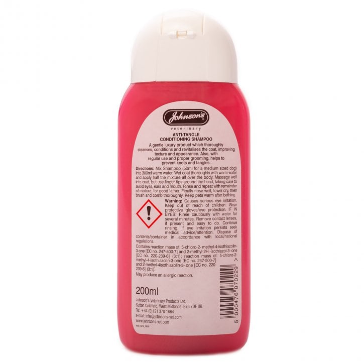 Johnsons Anti-Tangle Conditioning Dog Shampoo, 200ml