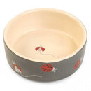 Ladybird Ceramic Dog Bowl - Zoon5050642040099