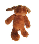 Lazy Bones Plush Puppy Dog Toy soft brown squeaky plush for small to medium dogs