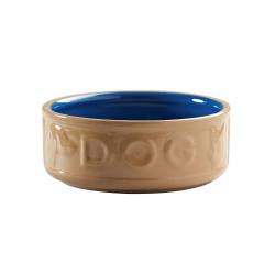 Mason & Cash Cane & Blue Lettered Ceramic Dog Bowl - Mason & Cash743261051267