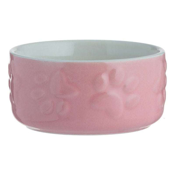 Mason cash Small Animal Bowl pink stoneware pet bowl with embossed paws for small pets