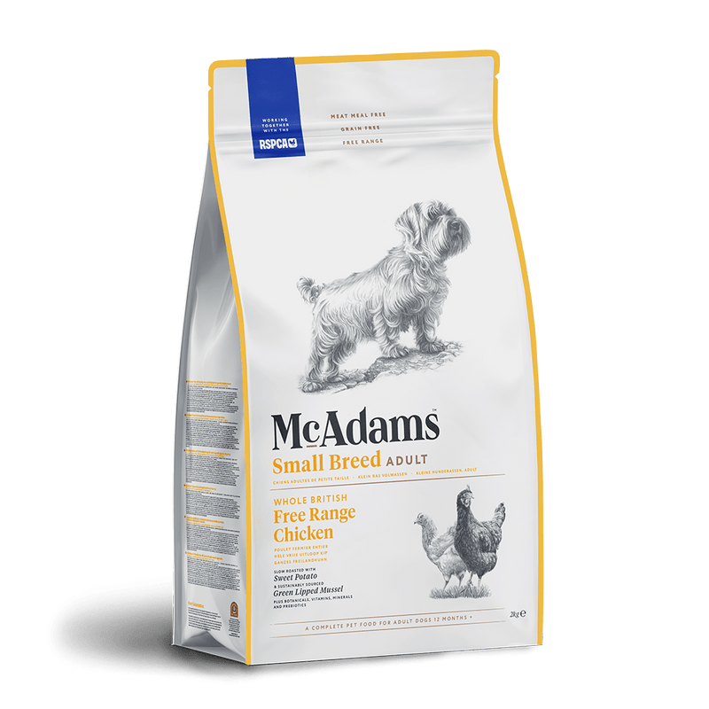 McAdams Small Breed: Free Range Chicken Dry Dog Food - McAdams5060434480026