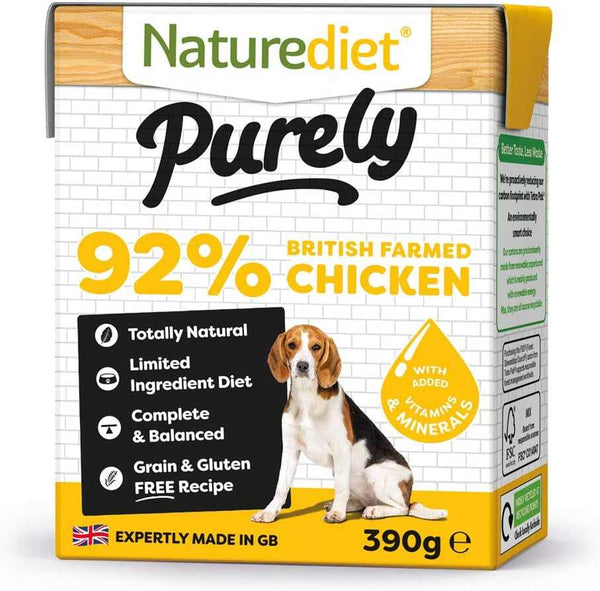 Naturediet Purely Chicken Dog Food - Naturediet5023308000294