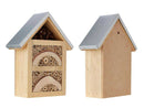 Natures Feast Garden Insect House with FSC wood and metal roof for bees and beneficial insects shelter