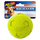 Nerf Dog 4'' Rubber Soccer Squeak Ball – High - Visibility Green - Nerf Dog846998016629
