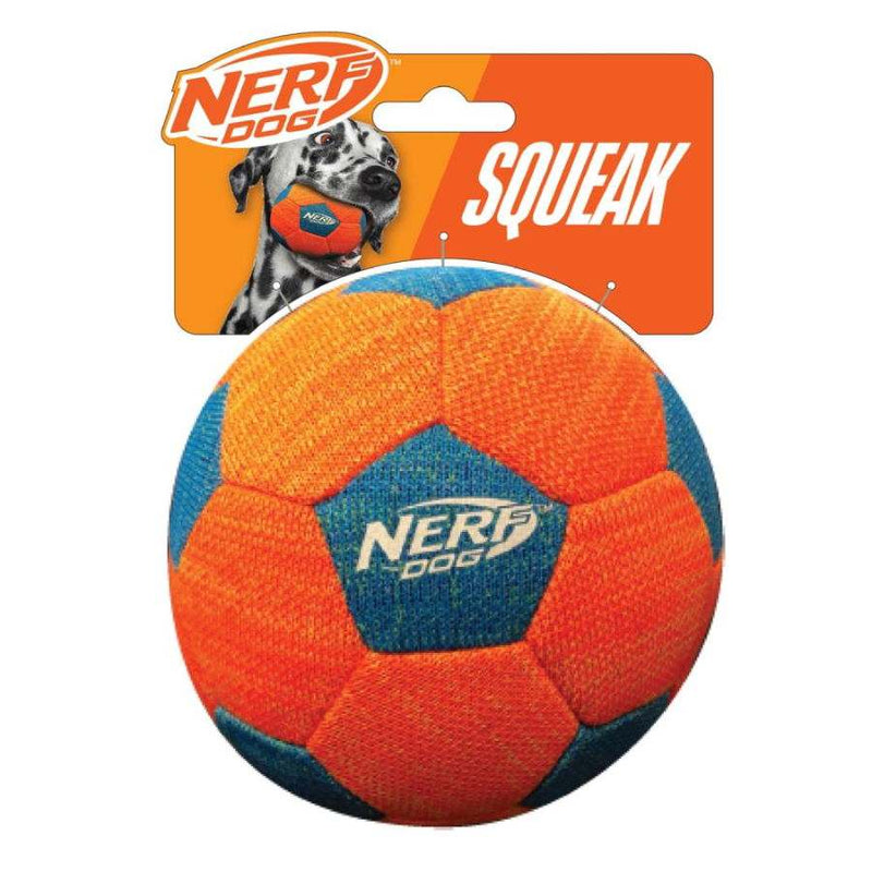 Nerf Dog 12.7cm squeaky orange and blue soccer ball dog toy