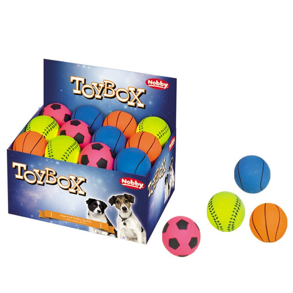 Nobby Foam Rubber Balls 5.7-inch colorful dog toys for small to medium dogs, lightweight and buoyant for water play