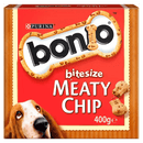 Purina Bonio Bitesize Meaty Chip Dog Biscuits | Crunchy Training Treats 400g Box - Bonio7613033684166