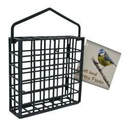 Suet To Go cake block feeder for suet blocks and scraps with hanging design