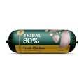 Tribal 80% fresh chicken gourmet sausage dog food with parsnips and chickpeas in black packaging