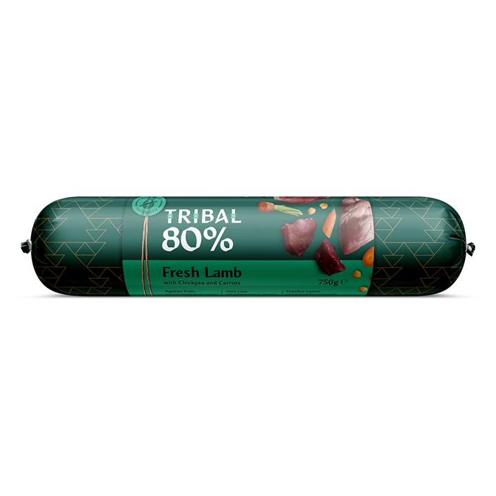 Tribal 80% Fresh Lamb Gourmet Sausage Dog Food