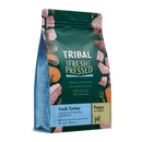 Tribal Puppy Turkey Fresh Pressed cold pressed dog food with raw turkey and sweet potato for all breeds.