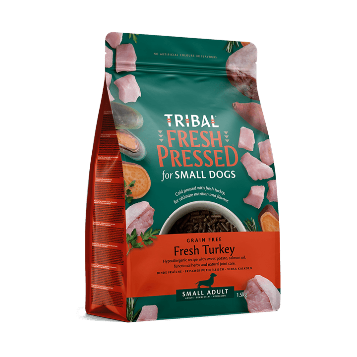 Tribal Small Breed Fresh Pressed Turkey Grain-Free Dog Food for Small Adult Dogs
