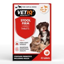 VetIQ - Stool Firm Loose Stool Aid Tablets for Dogs 45 Pack - VETIQ750826005436