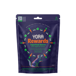 YORA insect protein dog treats apple carrot healthy hypoallergenic superfood rewards