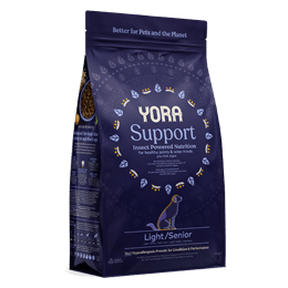 YORA Support Insect Protein Senior/Light Dog Food for healthy aging and joint support in senior dogs