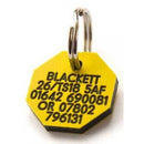 21mm Octagonal Plastic Dog Pet Tag - TAGS