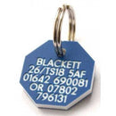 21mm Octagonal Plastic Dog Pet Tag - TAGS