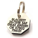 21mm Octagonal Plastic Dog Pet Tag - TAGS