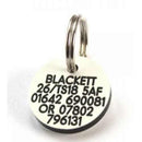 21mm Round Plastic Dog Pet Tag - TAGS