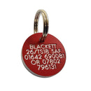 21mm Round Plastic Dog Pet Tag - TAGS