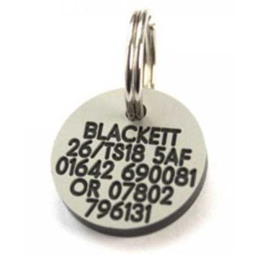 21mm Round Plastic Dog Pet Tag - TAGS