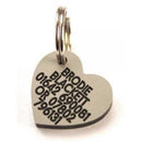 22cm Heart Shaped Plastic Dog Tag - TAGS