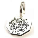 27mm Octagonal Plastic Dog Pet Tag - TAGS