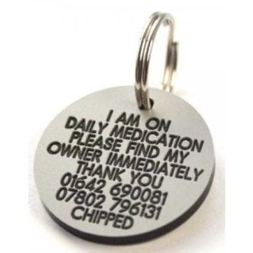33mm Round Plastic Dog Tag -TAGS