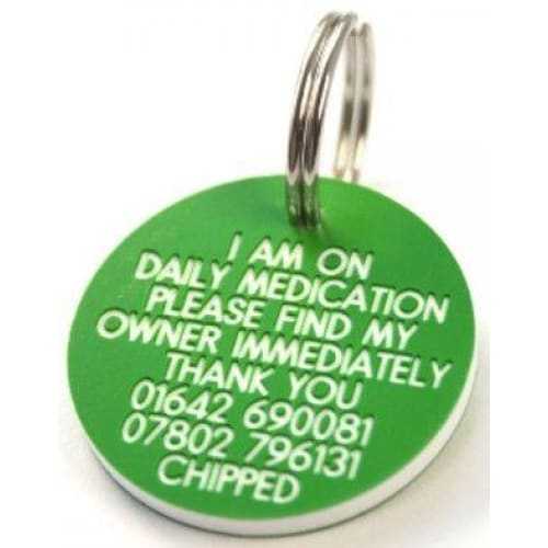 33mm Round Plastic Dog Tag -TAGS