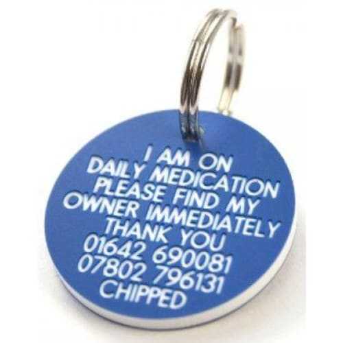 33mm Round Plastic Dog Tag -TAGS
