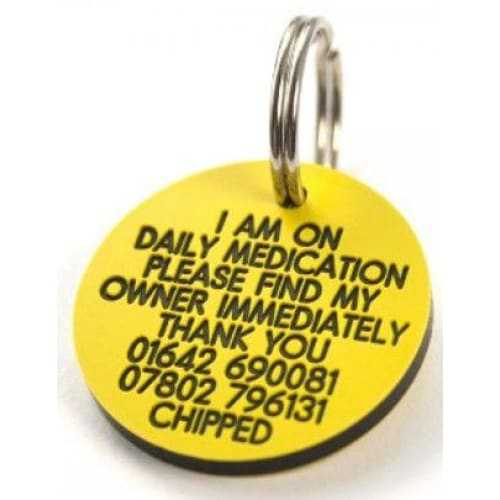33mm Round Plastic Dog Tag -TAGS
