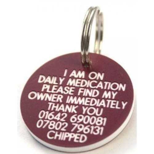 33mm Round Plastic Dog Tag -TAGS