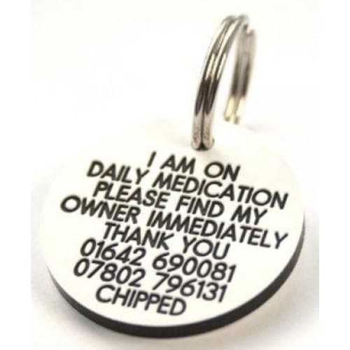 33mm Round Plastic Dog Tag -TAGS