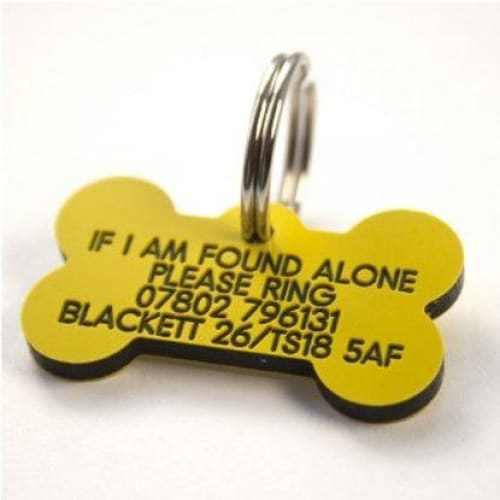 39mm Bone Shaped Plastic Dog Pet Tag -TAGS