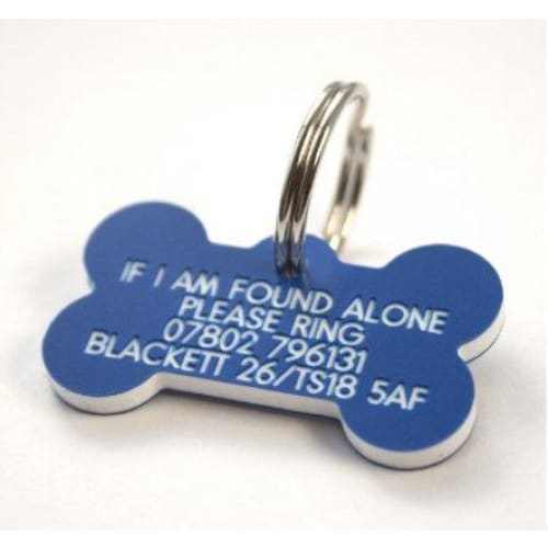 39mm Bone Shaped Plastic Dog Pet Tag - TAGS