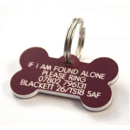 39mm Bone Shaped Plastic Dog Pet Tag -TAGS
