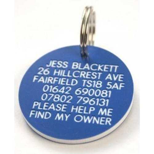 Plastic dog tags engraved sales