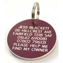 39mm Round Plastic Dog Tag - TAGS
