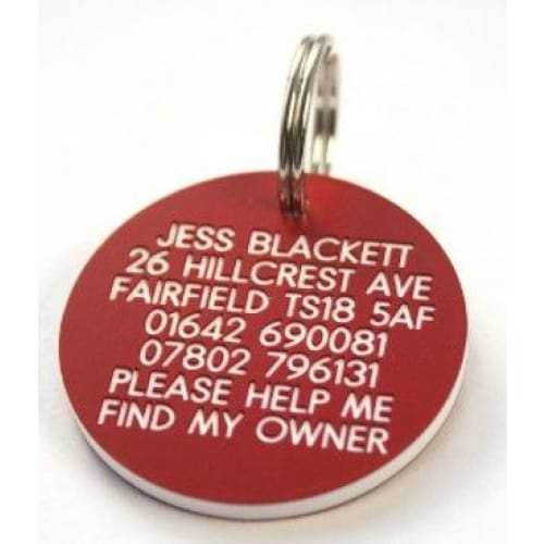 Plastic engraved sale dog tags