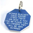 41mm Octagonal Plastic Dog Pet Tag - TAGS
