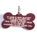 58mm Bone Shaped Plastic Dog Pet Tag - TAGS
