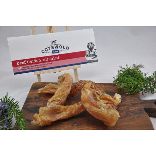 Air Dried Beef Tendon Dog Treats 250g Sealable Bag -Cotswolds5060452121550