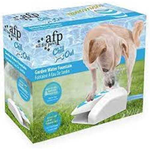 Paws cooler & drinking pet fountain for dogs, garden water fountain packaging.