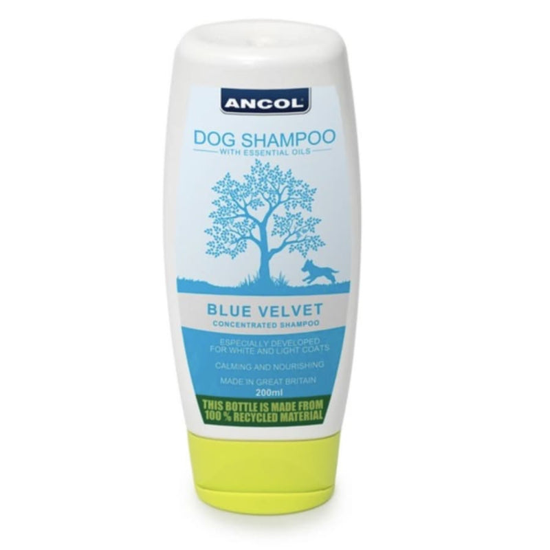 Ancol Blue Velvet 200ml Dog Shampoo -Ancol5016646390141