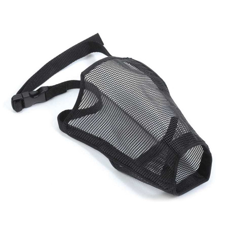 Ancol Mesh Dog Muzzle, breathable and comfortable black mesh design.