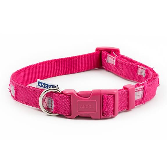 Ancol Patchwork Pink Dog Collar -Kimis Pet Emporium
