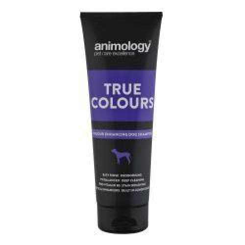 Animology True Colours Dog Shampoo 250ml bottle with optical enhancers for radiant coat.