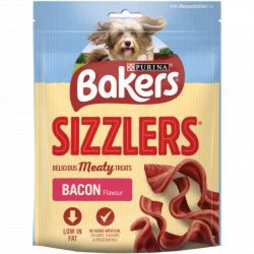 Bakers Sizzlers Bacon & Cheese Chewy Rashers Dog Treats - KIMIS DEAL Price -Purina7613036968782