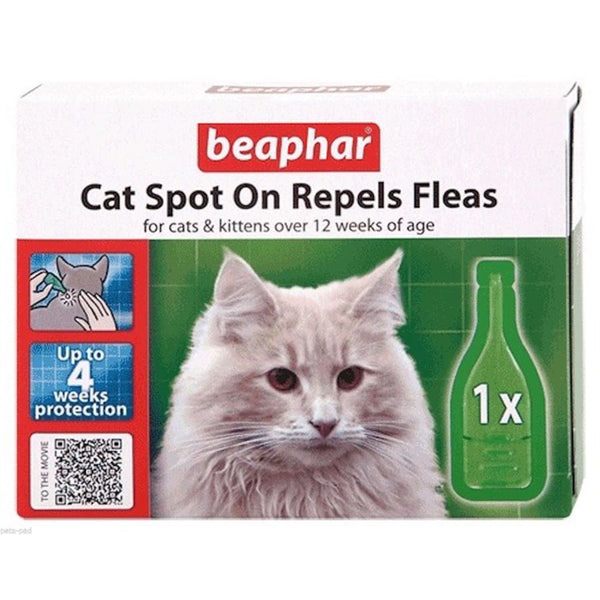 Beaphar Cat Spot On Repels Fleas for Cats and Kittens -Beaphar5012428051422